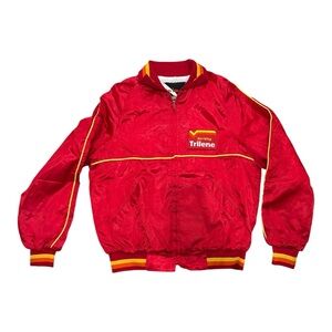 Vintage Berkley Trilene Fishing Line Satin Jacket Men Large Wiman